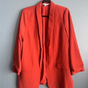 Chic Women's Blazer in Bold Orange